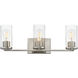 Livingston 3 Light 23 inch Satin Nickel Bath Vanity Wall Light