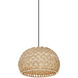 Tahiti 1 Light 14 inch Black Single Pendant Ceiling Light