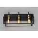 Liner 3 Light 21.25 inch Black and Satin Brass Bath Vanity Wall Light