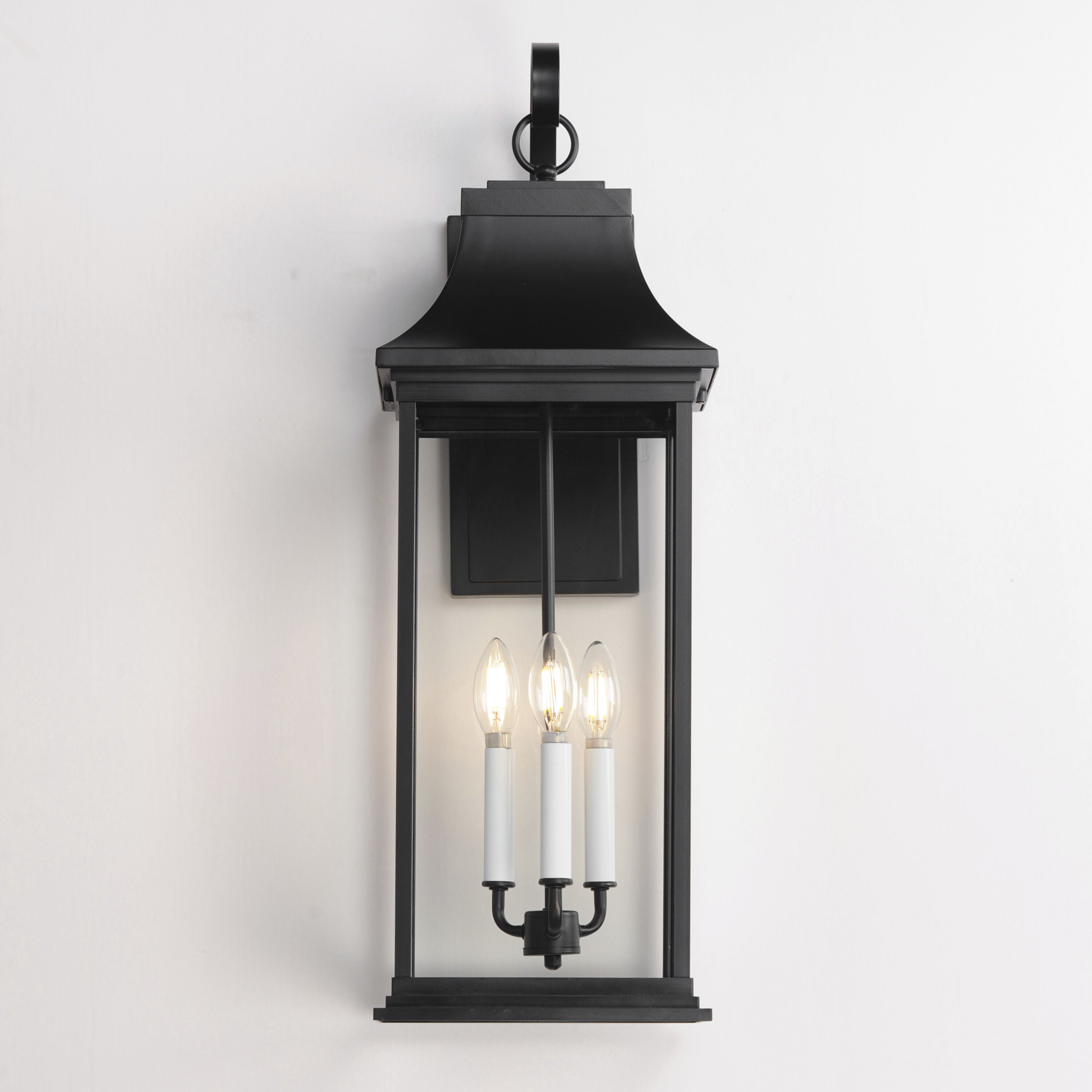 Vicksburg 3 Light 9.5 inch Black Outdoor Hanging Lantern