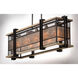 Boundry 5 Light 45 inch Black/Barn Wood/Antique Brass Linear Pendant Ceiling Light