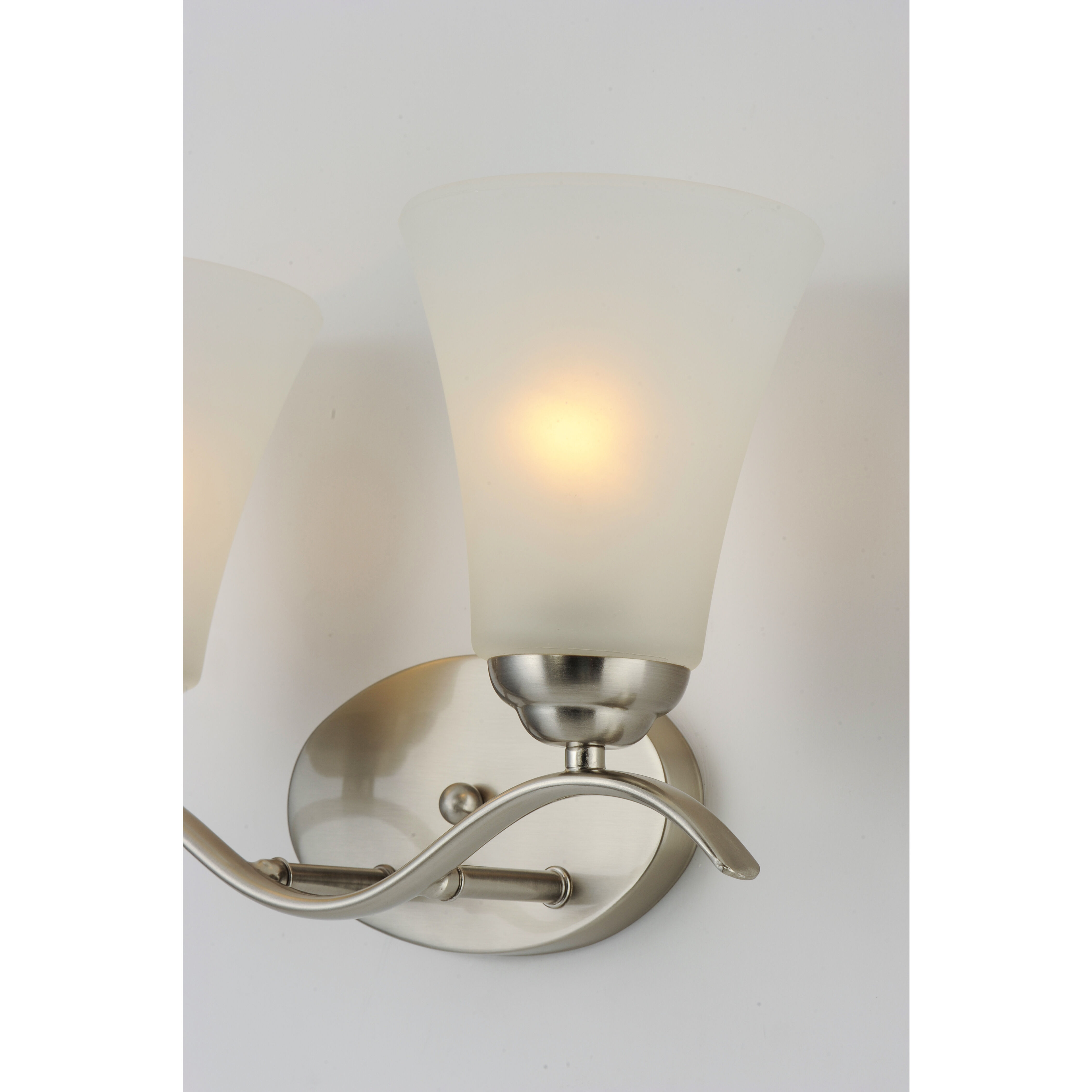 Vital 2 Light 15 inch Satin Nickel Bath Vanity Wall Light