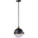 Portside 1 Light 11.75 inch Oil Rubbed Bronze/Antique Brass Outdoor Pendant