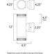 Lightray LED 12 inch Brushed Aluminum Outdoor Wall Mount