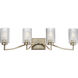 Rigata 4 Light 32.25 inch Satin Champagne Bath Vanity Wall Light