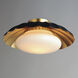 Primrose 1 Light 16 inch Black and Gold Leaf Flush Mount Ceiling Light
