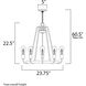 Haven 5 Light 23.75 inch Black and Satin Nickel Single-Tier Chandelier Ceiling Light