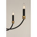 Charlton 5 Light 26 inch Black and Antique Brass Chandelier Ceiling Light in Antique Brass and Black