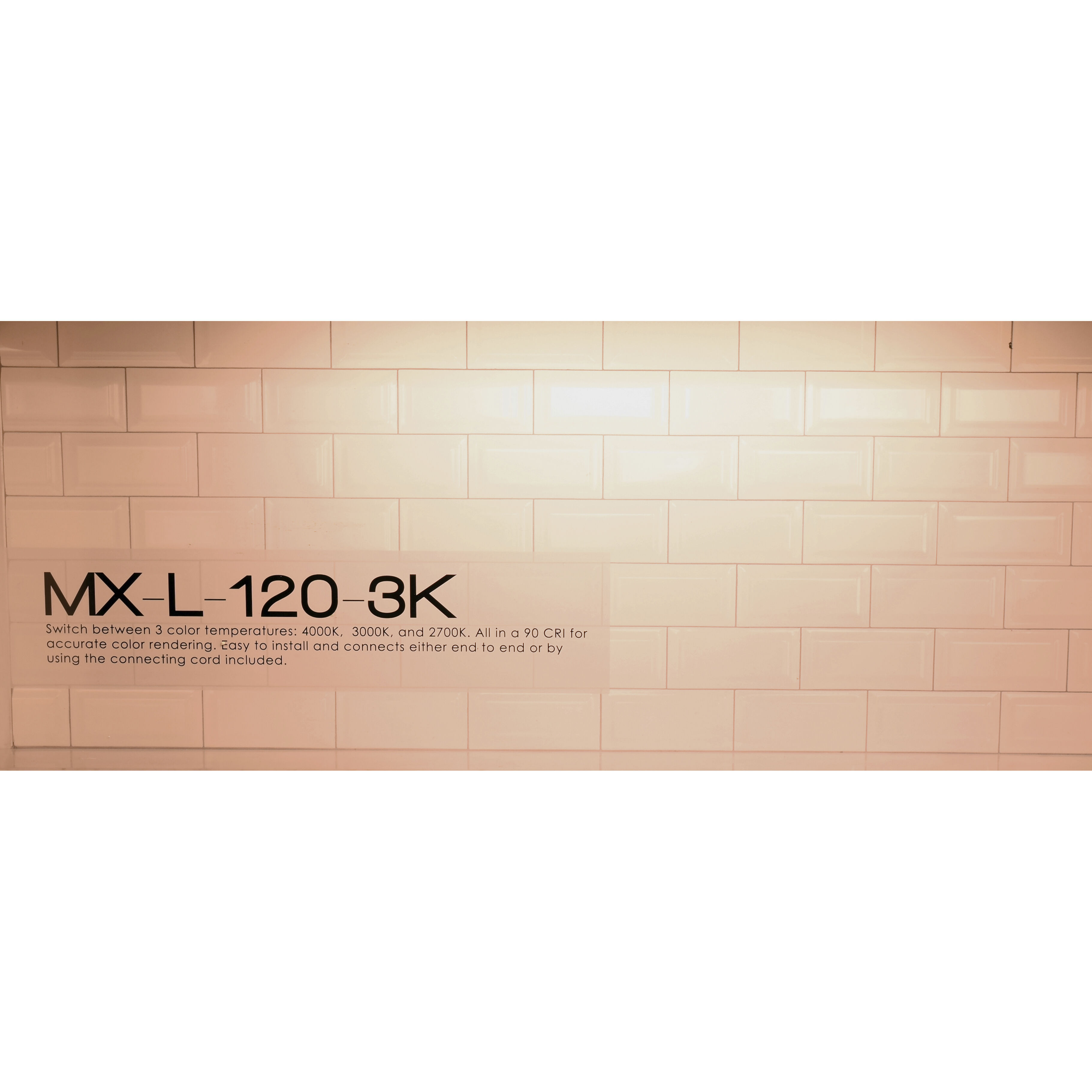 CounterMax MX-L-120-3K Basic 120 LED 18 inch White Under Cabinet