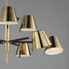 Carlo LED 34 inch Dark Bronze/Leather/Heritage Brass Multi-Tier Chandelier Ceiling Light