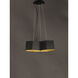 Honeycomb LED 16 inch Black and Gold Pendant System Ceiling Light