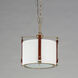 Sausalito 1 Light 12 inch Weathered Zinc / Brown Suede Single Pendant Ceiling Light