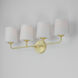 Bristol 4 Light 29 inch Satin Brass Bath Vanity Wall Light