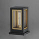 Neoclass 11.5 inch 60 watt Black and Gold Outdoor Deck Lantern in Clear