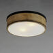 Franklin 2 Light 14.25 inch Driftwood and Black Flush Mount Ceiling Light