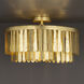 Regalia 3 Light 20 inch Gold Leaf Flush Mount Ceiling Light