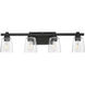 Cubos 4 Light 30.75 inch Black Wall Sconce Wall Light