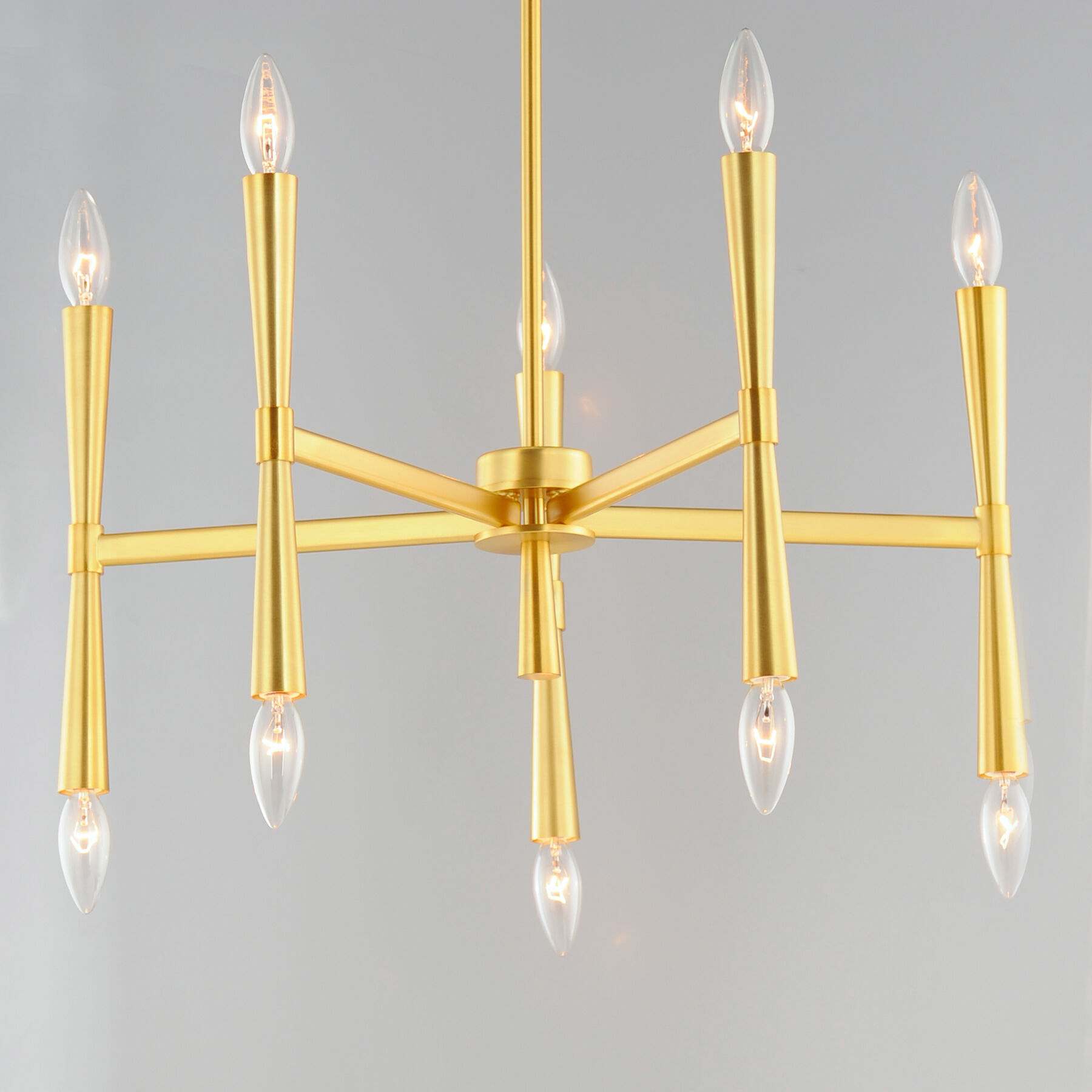 Rome 10 Light 24 inch Satin Brass Chandelier Ceiling Light