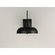 Industrial 1 Light 15.75 inch Black Outdoor Wall Mount