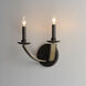 Basque 2 Light 12 inch Driftwood and Anthracite Wall Sconce Wall Light