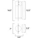 Focus LED 14.5 inch Black Outdoor Wall Mount