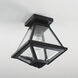 Prism 1 Light 9 inch Black Flush Mount Ceiling Light