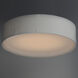 Prime LED 16 inch Flush Mount Ceiling Light in White Linen