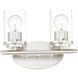 Corona 2 Light 12 inch Satin Nickel Bath Vanity Wall Light in Clear