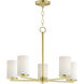 Lateral 5 Light 24 inch Satin Brass Multi-Light Pendant Ceiling Light in Satin White