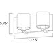 Wrap 2 Light 12.5 inch Polished Chrome Bath Vanity Wall Light