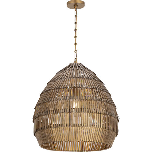 Gilda 1 Light 19 inch Antique Brass Single Pendant Ceiling Light