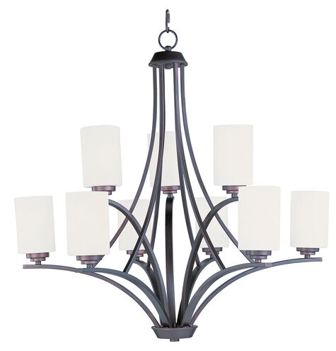 Deven 9 Light 32 inch Oil Rubbed Bronze Multi-Tier Chandelier Ceiling Light