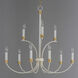 Charlton 9 Light 30 inch Weathered White and Gold Leaf Chandelier Ceiling Light