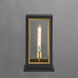 Neoclass 16.5 inch 60 watt Black and Gold Outdoor Deck Lantern