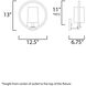 Meridian 1 Light 12.5 inch Natural Aged Brass Semi-Flush Mount Ceiling Light