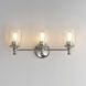 Swirl 3 Light 23 inch Satin Nickel Bath Vanity Wall Light