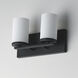 Lateral 2 Light 12 inch Black Bath Vanity Wall Light in Satin White