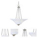 Aurora 2 Light 16 inch Satin Nickel Invert Bowl Pendant Ceiling Light