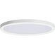Chip LED 15.75 inch White Flush Mount Ceiling Light in Satin Nickel