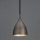 Fleur 1 Light 8.25 inch Black and Gold Mini Pendant Ceiling Light