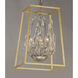 Bouquet 4 Light 16 inch Polished Nickel/Gold Leaf Multi-Light Pendant Ceiling Light