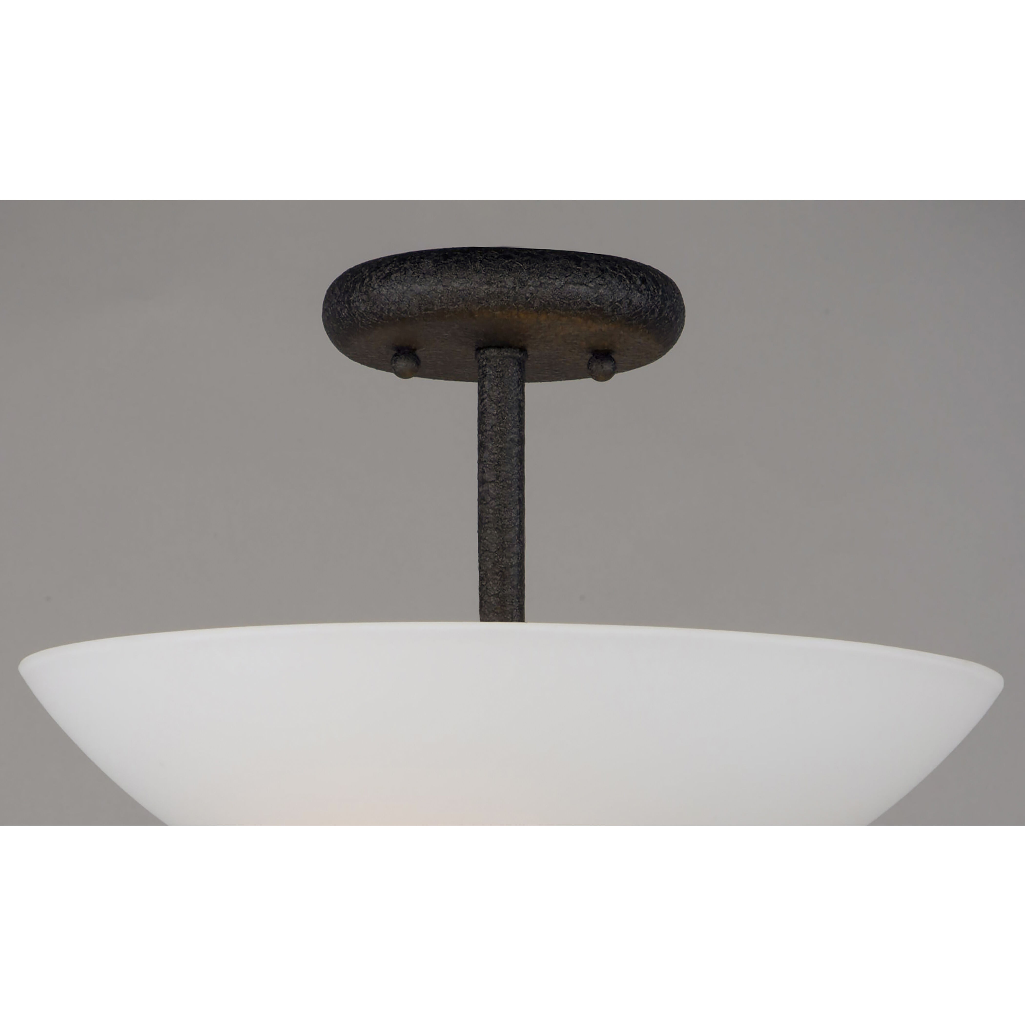 Taylor 2 Light 13 inch Textured Black Semi-Flush Mount Ceiling Light