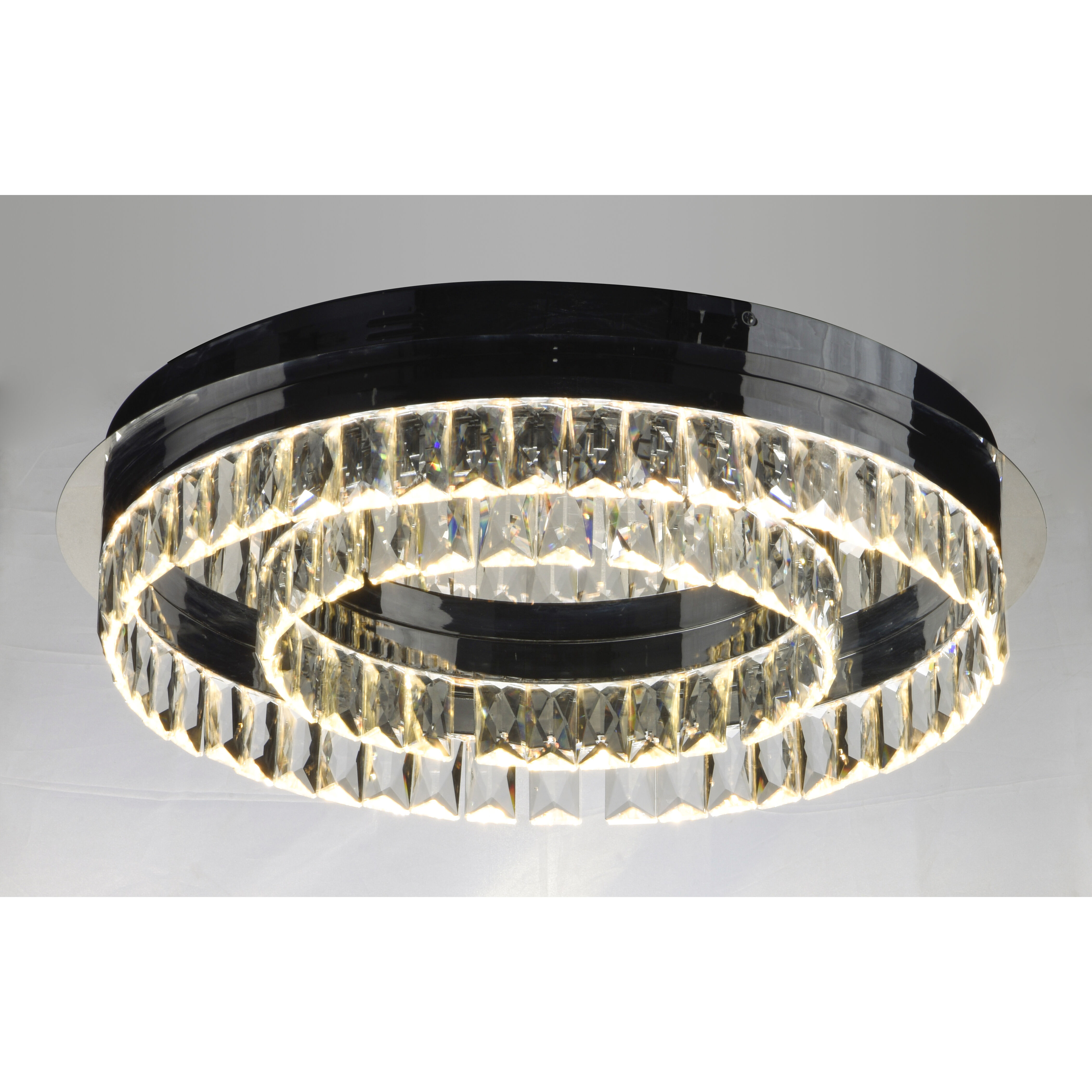Icycle LED 21.5 inch Polished Chrome Flush Mount Chandelier Ceiling Light
