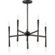 Rome 10 Light 24 inch Black Chandelier Ceiling Light