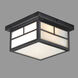 Coldwater 2 Light 9.25 inch Black Outdoor Flush Mount in White