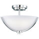 Rocco 3 Light 14 inch Polished Chrome Semi-Flush Mount Ceiling Light