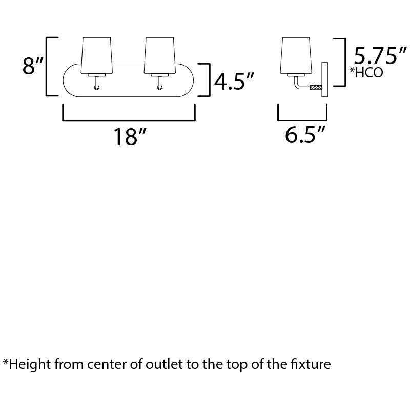 Durham 2 Light 18 inch Natural Aged Brass Bath Vanity Wall Light