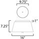 Miles LED 16 inch Black and Natural Aged Brass Flush Mount Ceiling Light