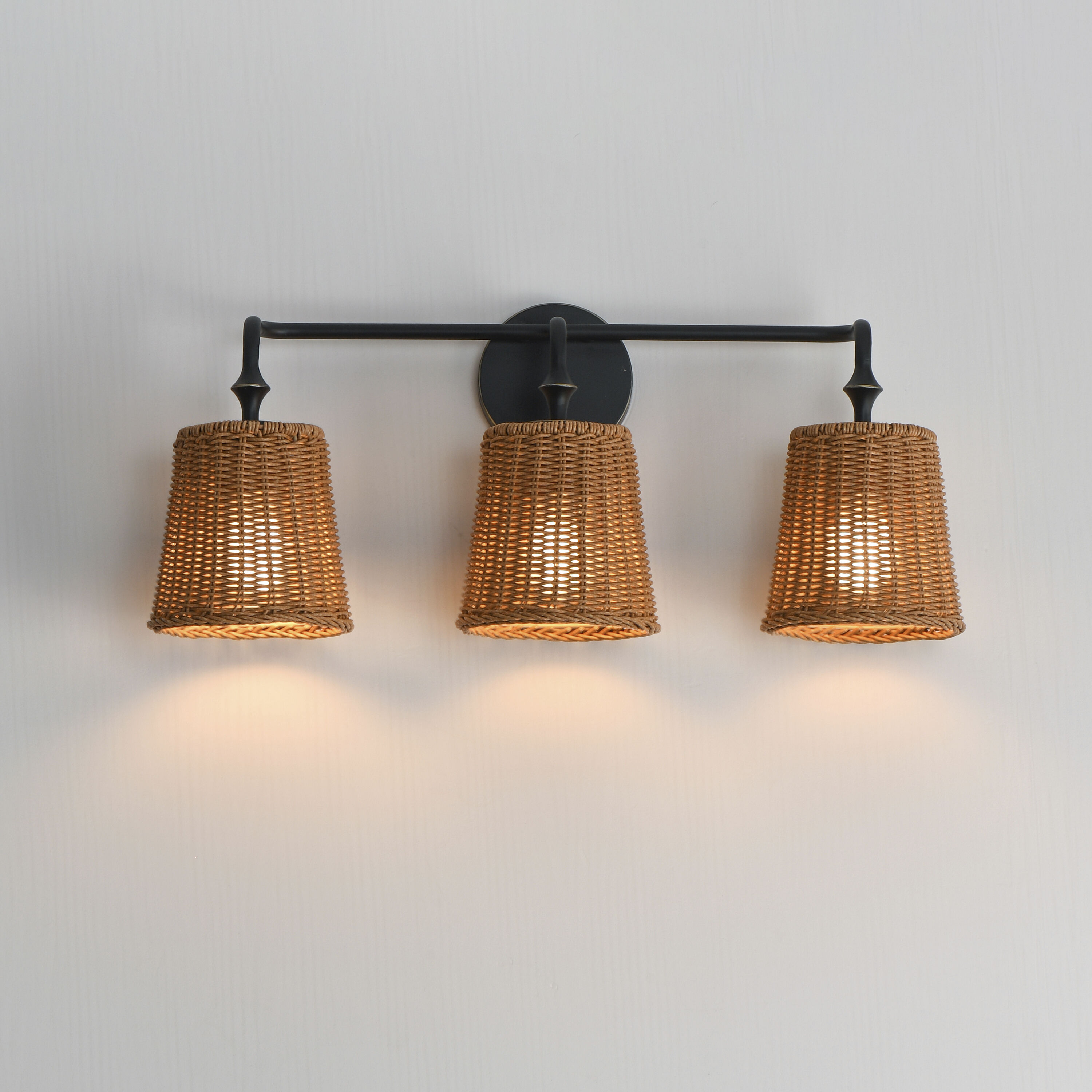 Baja 3 Light 24.25 inch Dark Bronze Bath Vanity Wall Light