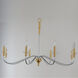 Clarion 8 Light 38 inch Polished Chrome and Satin Brass Chandelier Ceiling Light